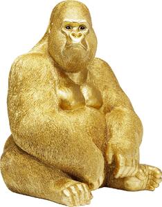 Figurina decorativa Monkey Gorilla Side XL Auriu
