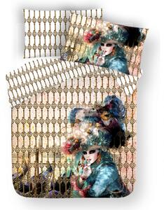 Lenjerie de pat dubla Carnival, Aglika, 3 piese, 200 x 220 cm, 100% bumbac, multicolora