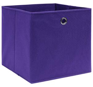 Cutii de depozitare 10 buc. violet, 28x28x28 cm, textil nețesut