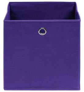 Cutii de depozitare 10 buc. violet, 28x28x28 cm, textil nețesut
