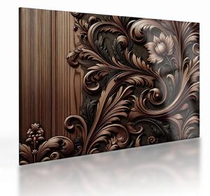 Tablou pe sticlă - Model din lemn (70x50 cm)
