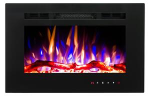 Art Flame Semineu Aladin De perete & incorporabil Negru din Metal 420*660*124