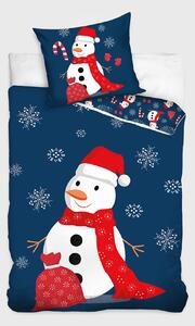 Lenjerie de pat copii Snowman multicolor 140x200 cm