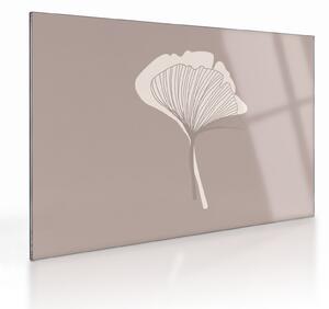 Tablou pe sticlă - Frunze bej N⁰3 (70x50 cm)