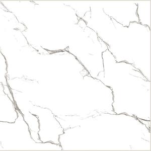 Gresie Lucinda White, glazura lucioasa, alb, patrata, grosime 9 mm, 60 x 60 cm
