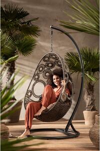 Fotoliu Kare Design Ibiza maro, din oţel, suspendat de grădină in stil boho