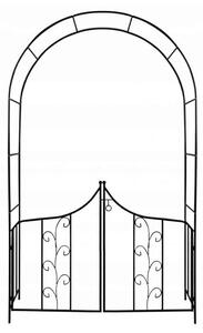 Pergola de gradina, arcada metalica cu portita, 138x40x240 cm