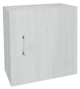 Dulap baie tip cub Savini Due Zaffiro Bianco, reversibil , suspendat, alb-bej, 45 cm