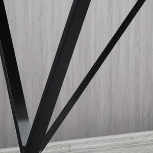 HOMCOM Masă de Bar Rectangulară pentru 4, Blat Efect de Marmură, Design Modern, 120x60x102 cm, Negru | Aosom Romania