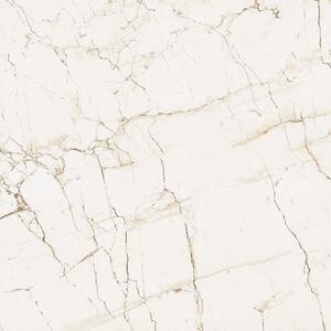 Gresie portelanata 6B6058, glazura lucioasa, alb+auriu+maro, rectificata, patrata, 60 x 60 cm