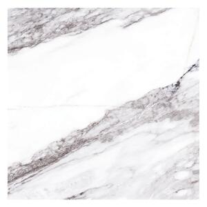 Gresie interior Paris Light Grey, glazura lucioasa, alb, aspect marmura, patrata, grosime 8 mm, 42 x 42 cm