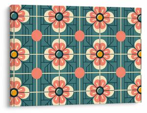 Tablou - Model retro cu flori (70x50 cm)