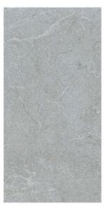 Gresie portelanata Kai Stoneline Grey, mata, model piatra, gri, dreptunghiulara, 30 x 60 cm
