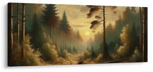 Tablou - Soare strălucind prin pădure (120x50 cm)