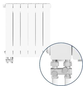 KFA Armatura ADR500 calorifer de cameră 57x48.3 cm podłączenie inferior alb 763-064-44