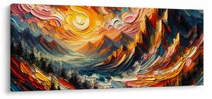 Tablou - Munte acoperit de soare (120x50 cm)