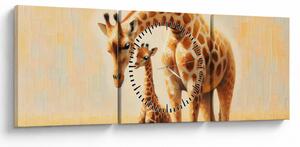 Tablou - Girafe (cu ceas) (90x30 cm)