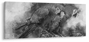 Tablou - Acuarelă papagali (120x50 cm)