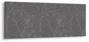 Tablou - Frunze de palmier gri (120x50 cm)