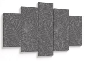 Tablou - Frunze de palmier gri (150x105 cm)