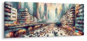 Tablou - Viața din marele oraș (120x50 cm)