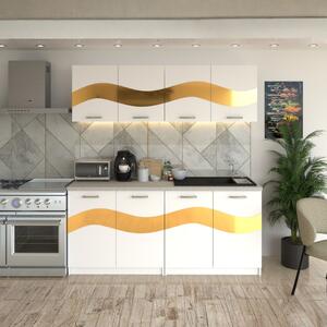 Bucatarie Armonia Alb ( Gold ) 180CM LUNGIME