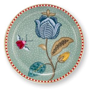 Farfurie pentru ceai, din porțelan, Pip Studio, Blue, 9 cm, colecția Blooming Tales