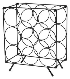 Suport metalic vertical pentru sticle de vin, 9 sticle, 39x18x34 cm