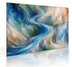 Tablou pe sticlă - Curent abstract (70x50 cm)