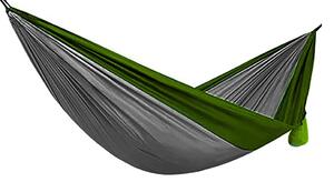 Hamac turistic SANTIAGO 260x140 cm, verde/gri