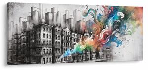 Tablou - Viața industrială (120x50 cm)