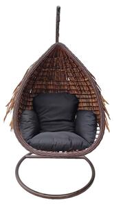 Balansoar Varur, Pako World, Maro-Negru, Ratan, 120x105x195 cm