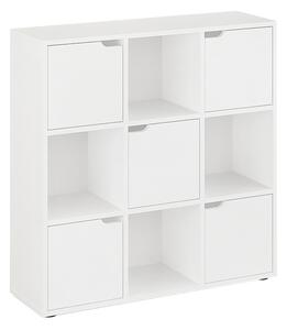 Biblioteca Bookel, Pako World, Alb, 88x27x89 cm