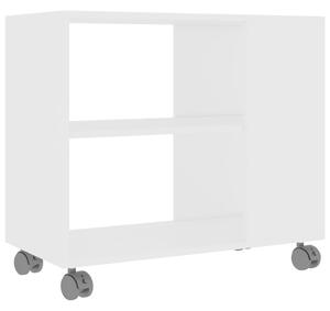 Masă laterală, alb, 70x35x55 cm, lemn compozit