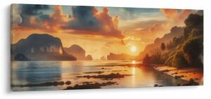 Tablou - Priveliște de pe plajă (120x50 cm)