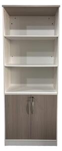 Biblioteca de birou Armadi, Pako World, Alb-Sonoma, 80x40x200 cm