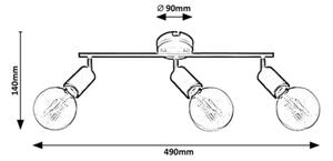 Spot LAMAR 3xE27/40W/230V Rabalux 3988