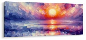 Tablou - Apus de soare artistic colorat (120x50 cm)