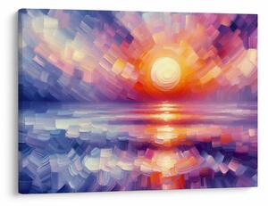 Tablou - Apus de soare artistic colorat (70x50 cm)