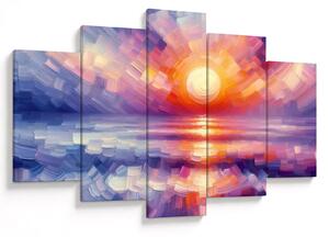 Tablou - Apus de soare artistic colorat (150x105 cm)