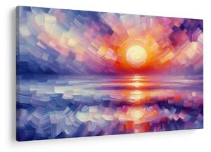 Tablou - Apus de soare artistic colorat (90x60 cm)