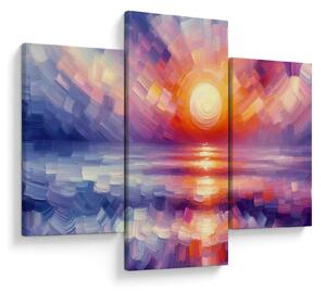 Tablou - Apus de soare artistic colorat (90x60 cm)