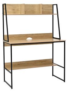 Birou cu raft Herbey, Pako World, Stejar, 100x48x139 cm