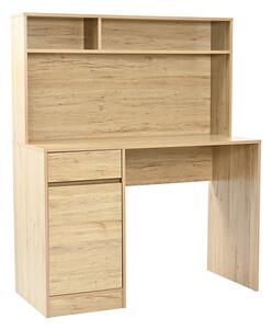 Birou cu raft Secreta, Pako World, Nuc, 110x50x135 cm