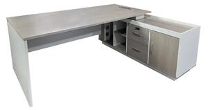 Birou de colt Armadi, Pako World, Sonoma-Alb, 180x80x75 cm