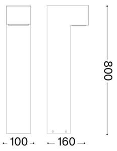 Ideal Lux - Lampă de exterior SIRIO 1xGX53/9W/230V 80 cm IP65 maro