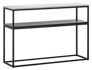 Consola Castel I, Pako World, Aspect marmura Alb-Negru, 120x35x80 cm