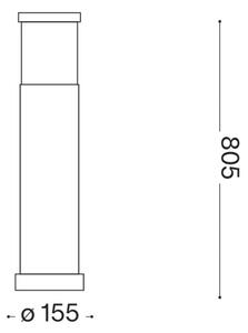 Ideal Lux - Lampă de exterior TRONCO 1xE27/42W/230V 80 cm IP65 maro