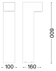Ideal Lux - Lampă de exterior SIRIO 1xGX53/9W/230V, 60 cm, IP65, maro