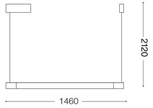 Ideal Lux - Lustră LED suspendată pe cablu YOKO LED/17W/230V CRI 90, albă